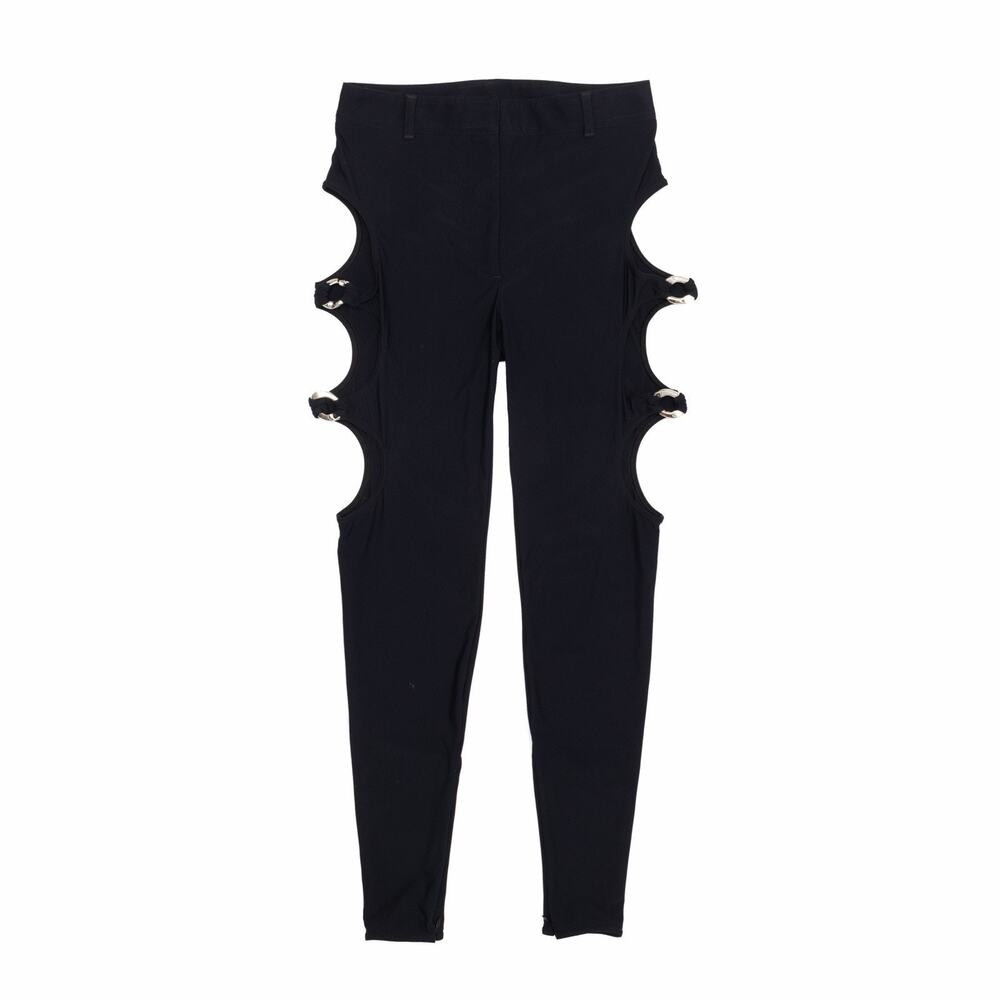 $1,350 BURBERRY Women’s Black Cut Out Hook And Bar Leggings Pants IT 38 US 4